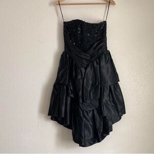 Vintage Scarlett sequence cocktail party dress, black, 4